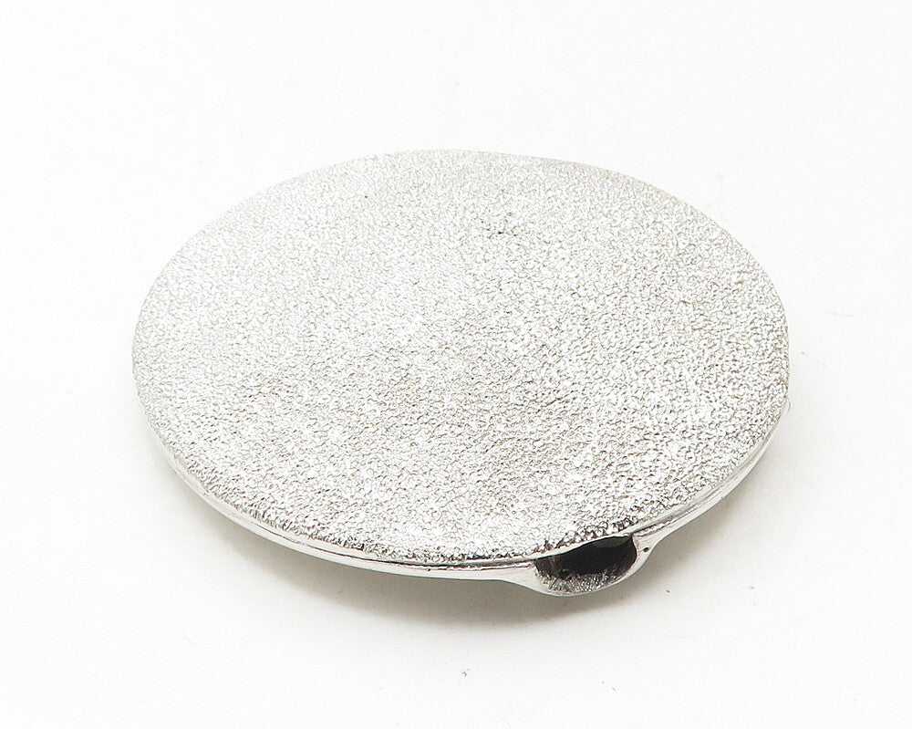 NUOVE GIOIE 925 Silver  Vintage Textured Cutout Design Slide Pendant  PT7659