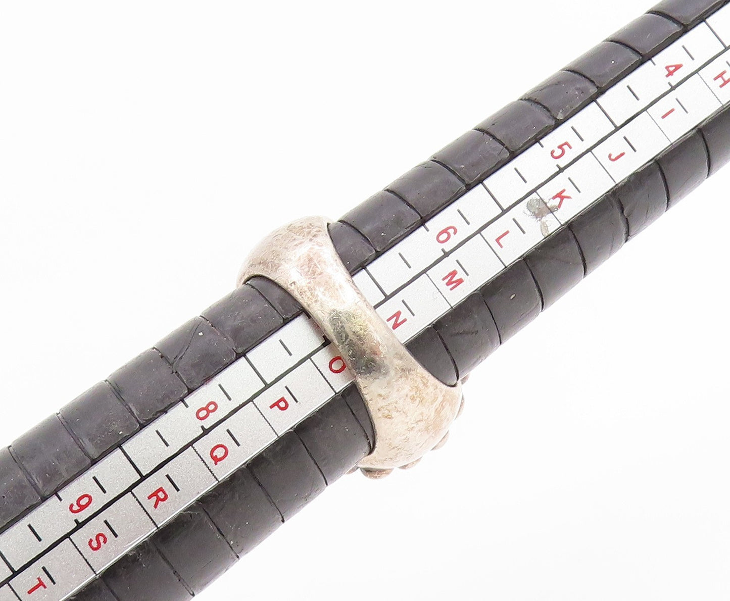 925 Sterling Silver Vintage Ring Cabochon Onyx Statement Band  Sz 6.5  RG34869