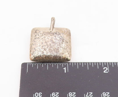 SILPADA 925 Sterling Silver  Vintage Hollow Hammered Square Pendant  PT12245