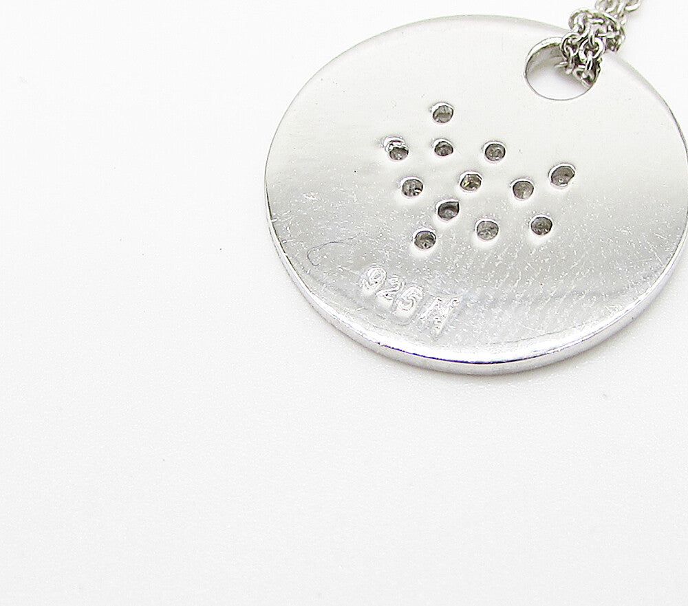 925 Sterling Silver  .12ctw Genuine Diamonds Heart Pendant & Chain  PT2443