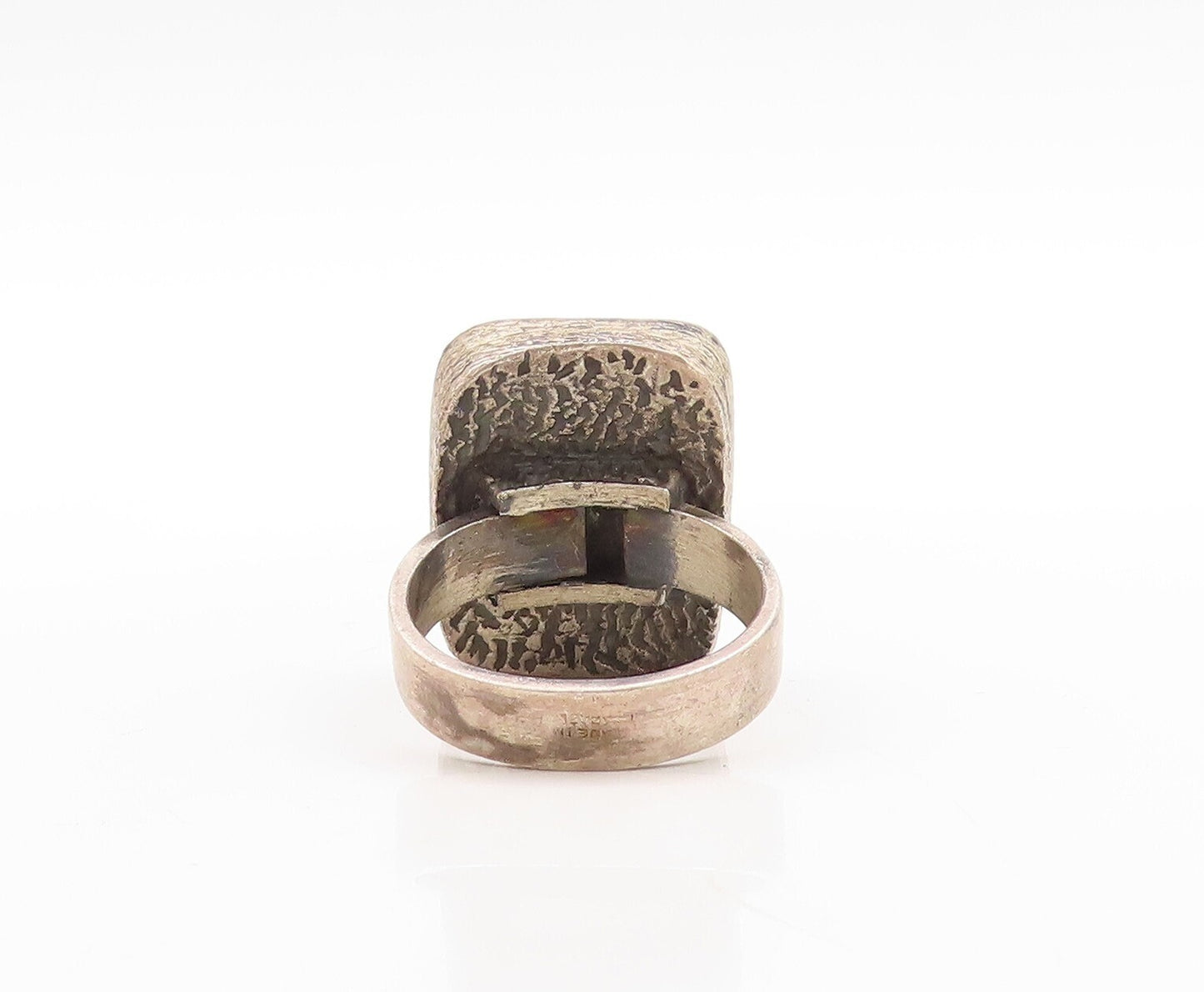 925 Sterling Silver Vintage Ring ISRAEL Dark Tone Cutout Snake  Sz 8.5  RG31412