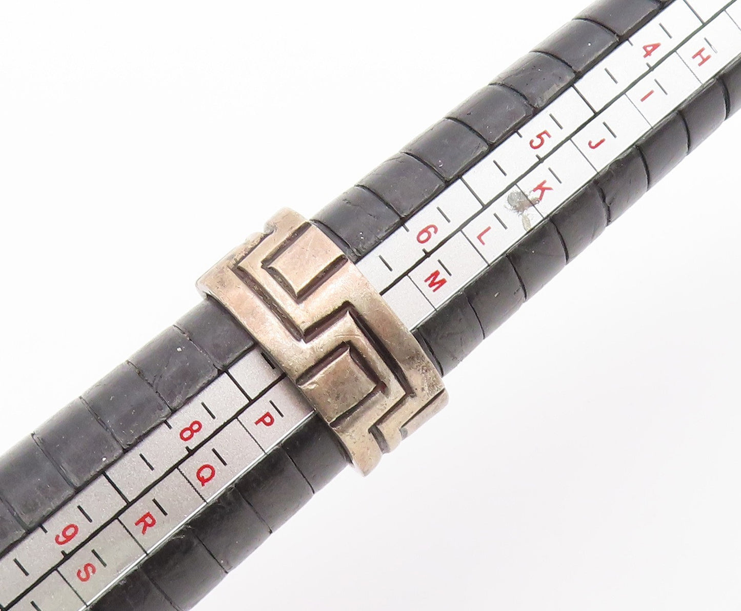925 Sterling Silver Vintage Ring TAXCO Geometric Maze Pattern Band Sz 7 RG36906