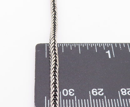 925 Sterling Silver  Vintage Shiny Open Geometric Chain Necklace  NE3721