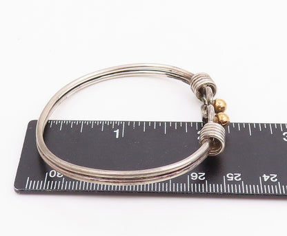 18K Gold & 925 Sterling Silver Vintage Bracelet TIFFANY & CO Bangle  BT11939