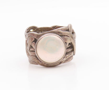 925 Sterling Silver Vintage Ring SILPADA Mother Of Pearls Brutalist Sz 8 RG33392