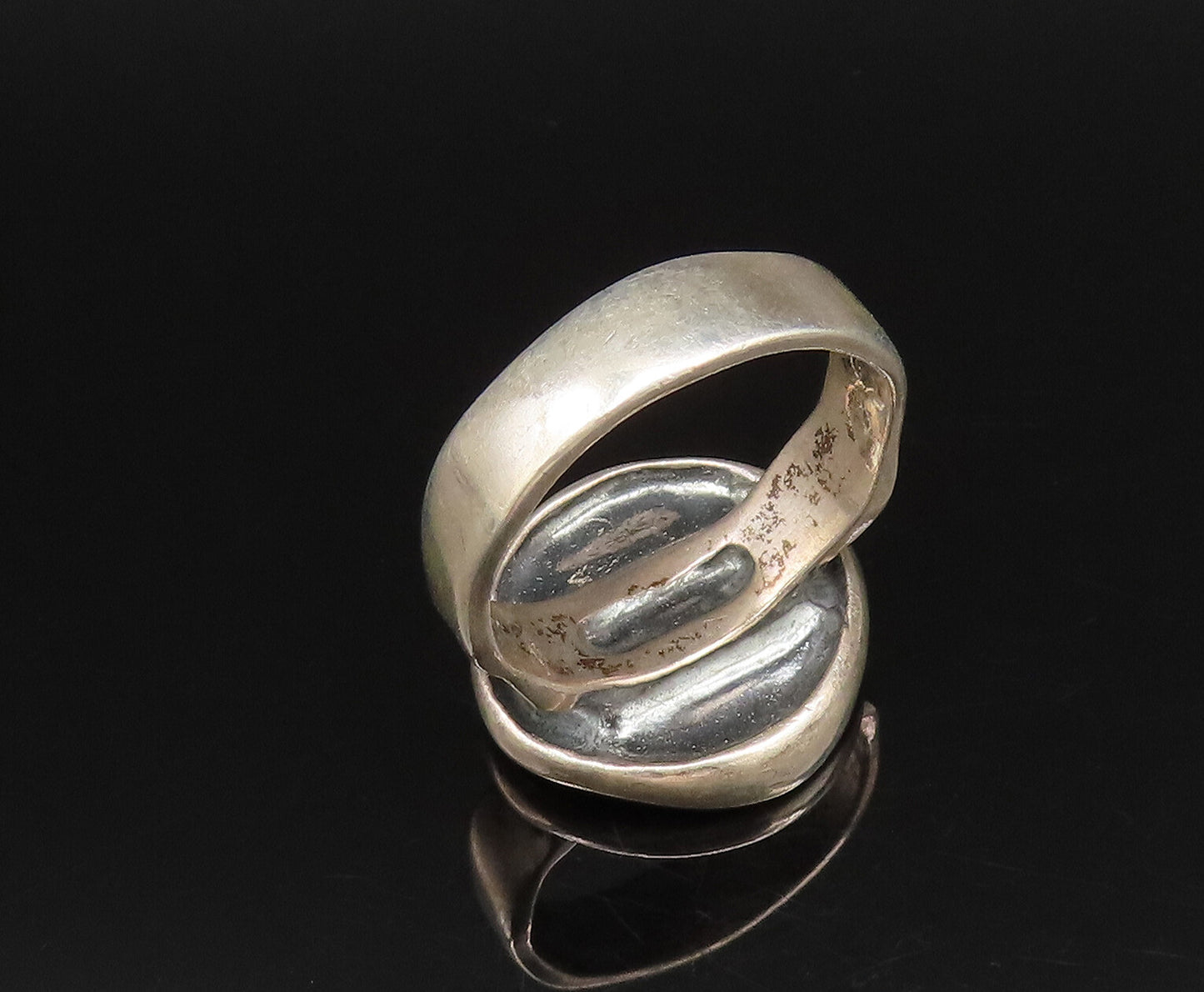 CAROLYN POLLACK 925 Silver  Vintage Chinese Character Dent Ring Sz 11  RG25962