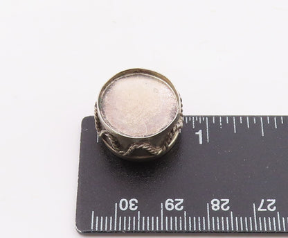 925 Sterling Silver  Vintage Twisted Rope Marching Drum Pendant  PT20202