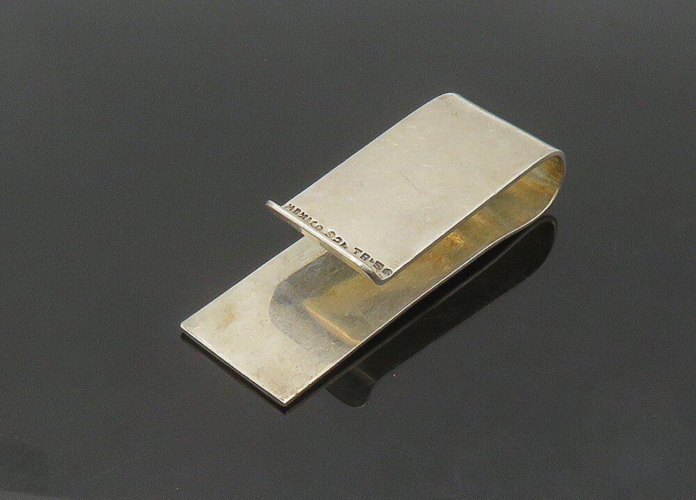 MEXICO 925 Sterling Silver  Vintage Two Tone Dollar Sign Money Clip  TR2967