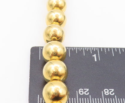 925 Sterling Silver Vintage Necklace Gold Plated Bead Chain NE4547