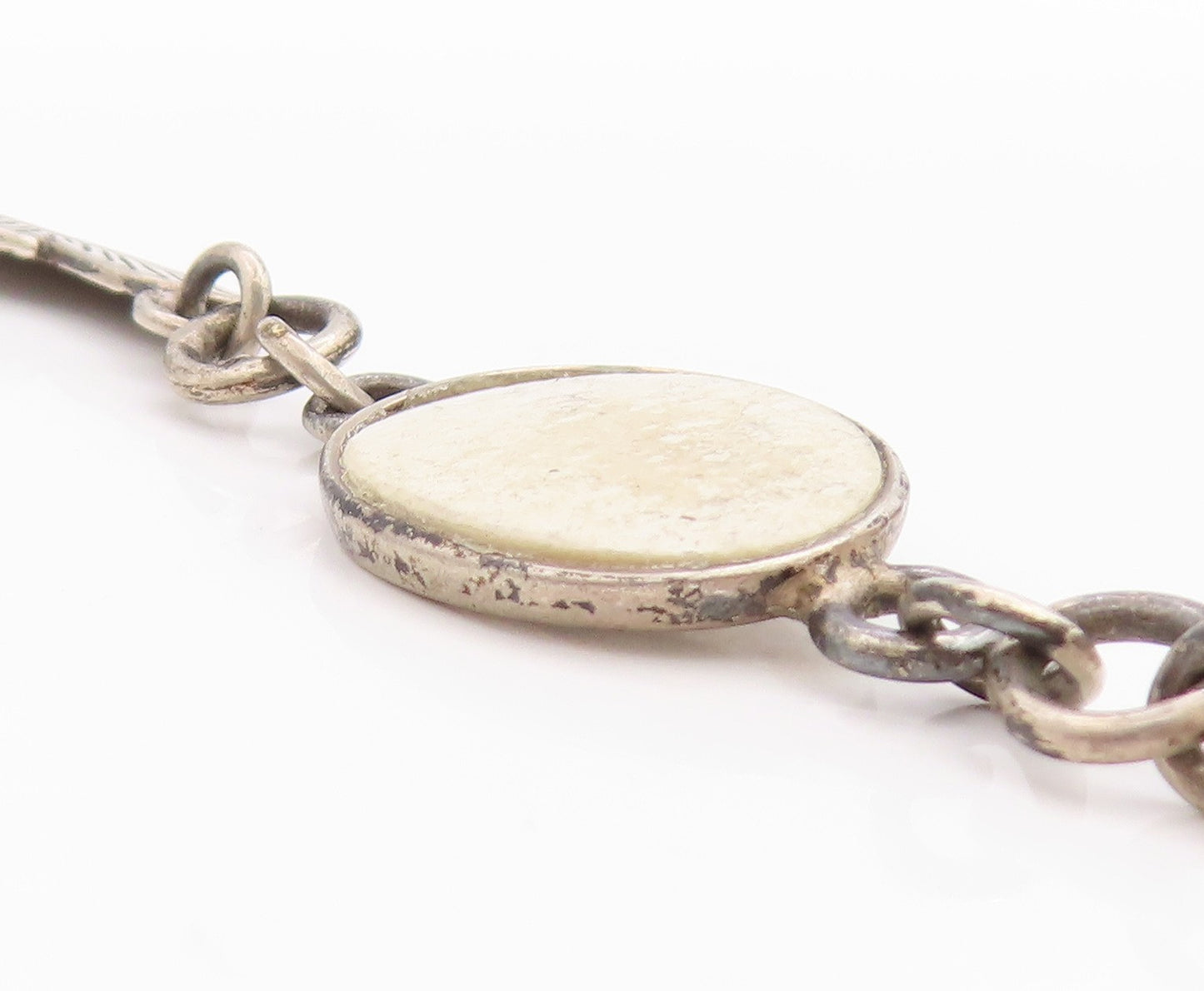 925 Sterling Silver Vintage Bracelet Gemstone With Feather Band  BT11306