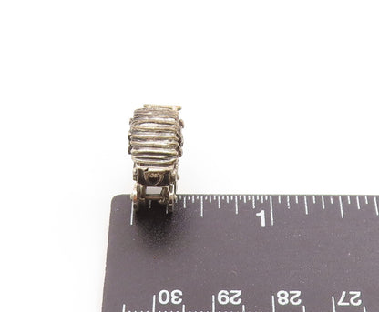 925 Sterling Silver Vintage Pendant BEAU 3D Baby Stroller Charm MOVES  PT26269