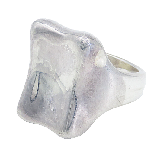 RLM STUDIO 925 Sterling Silver  Vintage Shiny Square Band Ring Sz 10  RG8568