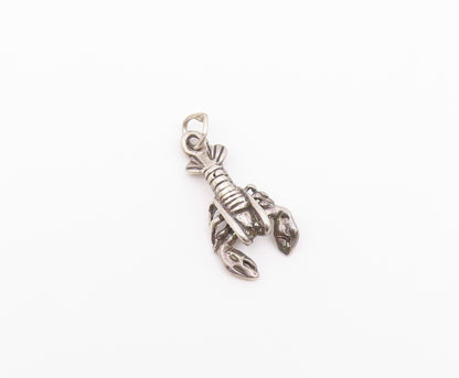 925 Sterling Silver  Vintage Petite Lobster Sea Animal Pendant  PT19880