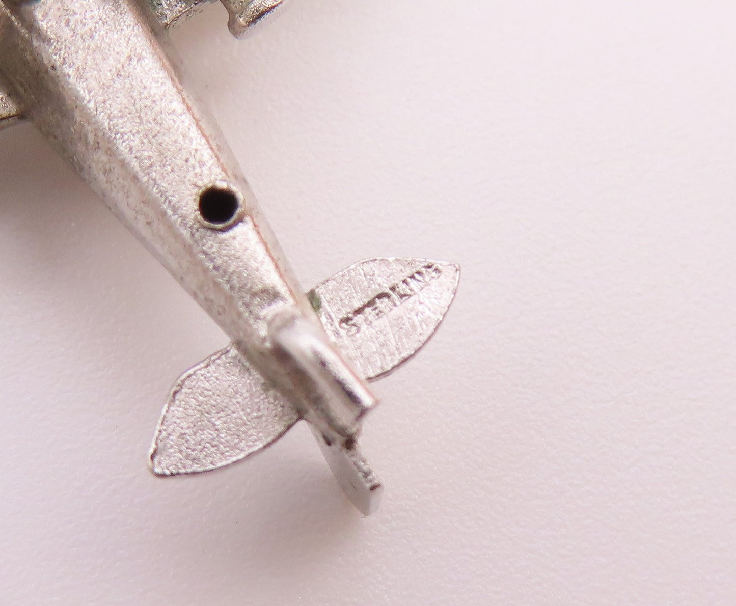 925 Sterling Silver  Vintage Aviation Airplane Aircraft Pendant  PT21221