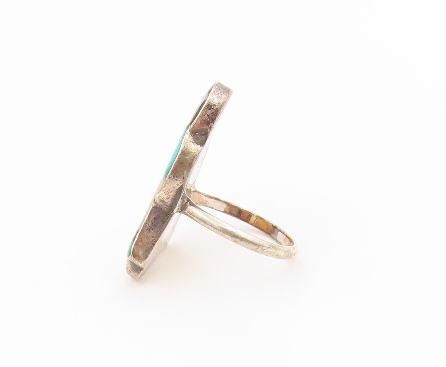 925 Sterling Silver Vintage Ring ZUNI THERESA WASETA Gemstone  Sz 6.5  RG36038
