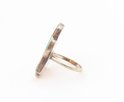 925 Sterling Silver Vintage Ring ZUNI THERESA WASETA Gemstone  Sz 6.5  RG36038