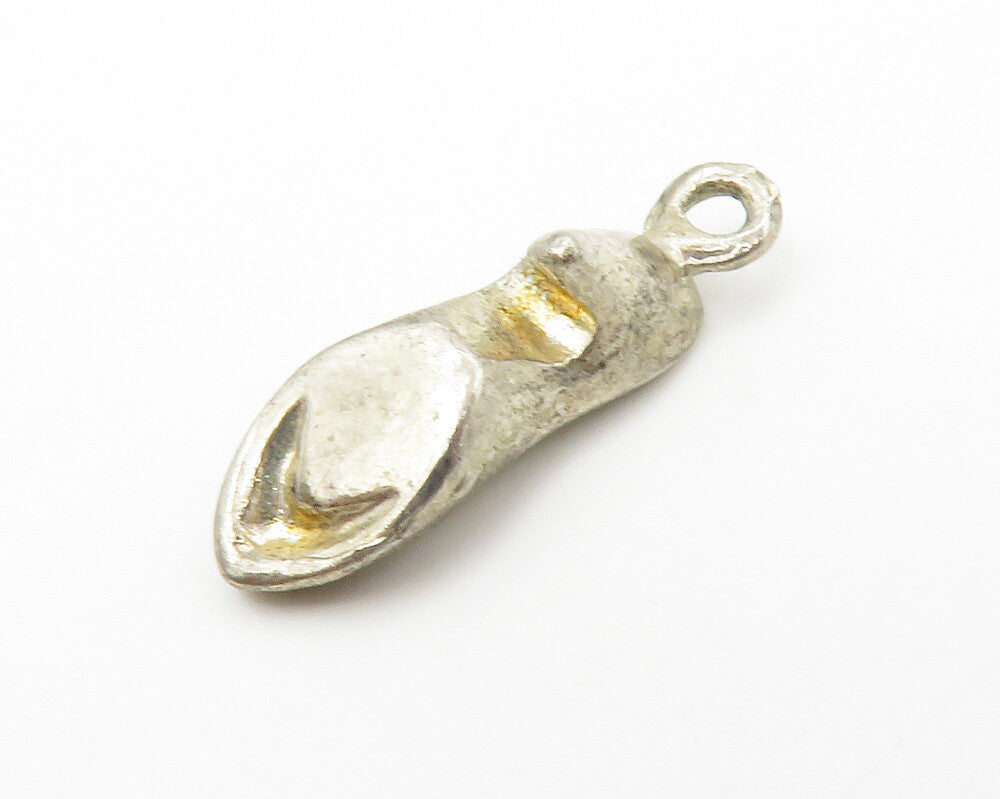 925 Sterling Silver  Vintage Petite Single High Heel Shoe Pendant  PT10856