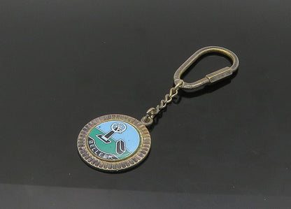 925 Sterling Silver  Vintage Enamel Belleek Windmill Key Chain  TR3017