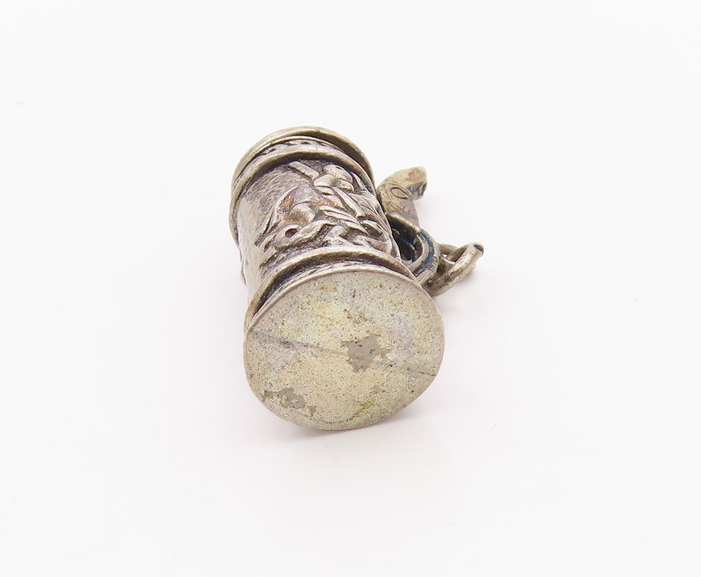 925 Sterling Silver  Vintage German Style Beer Mug Pendant (OPENS)  PT19086