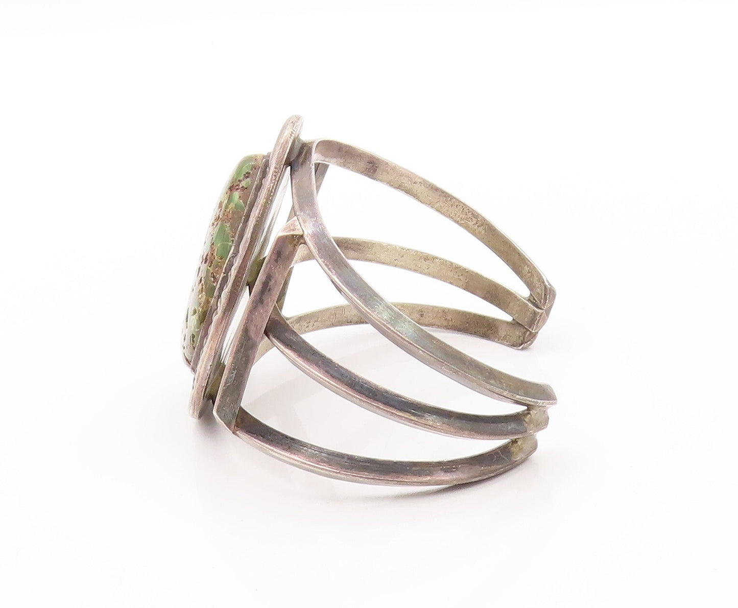 925 Sterling Silver Vintage Bracelet NAVAJO ZUNI Royston Turquoise  BT11032