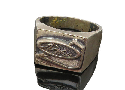 LG BALFOUR 925 Sterling Silver Vintage Antique Oxidized Band Ring Sz 10  RG10392
