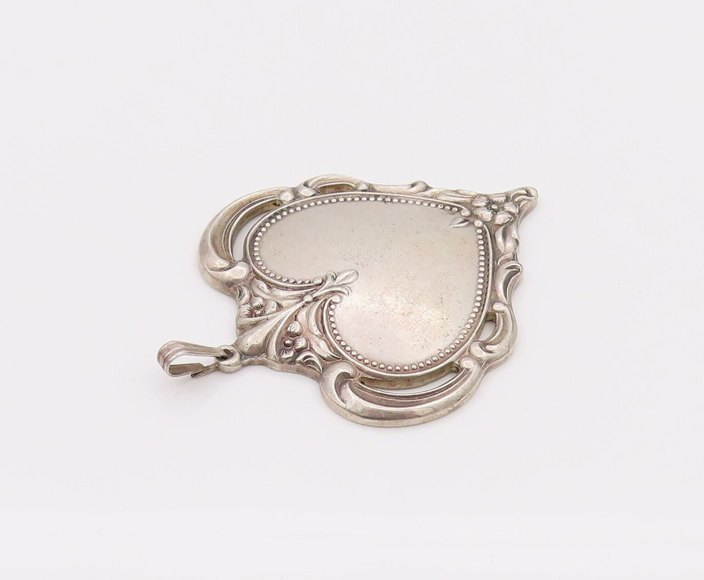 TOWLE 925 Sterling Silver  Vintage 1976 Floral Swirl Love Heat Pendant PT22177