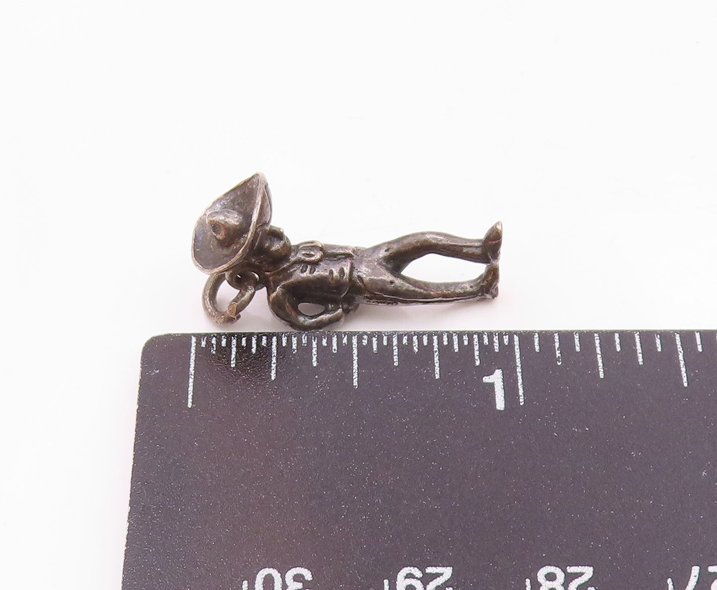 925 Sterling Silver  Vintage Mariachi Man With Head Down Pendant  PT21883