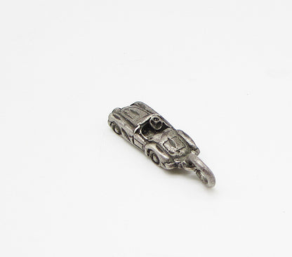 925 Sterling Silver  Vintage Sport Car Charm Pendant  PT2282