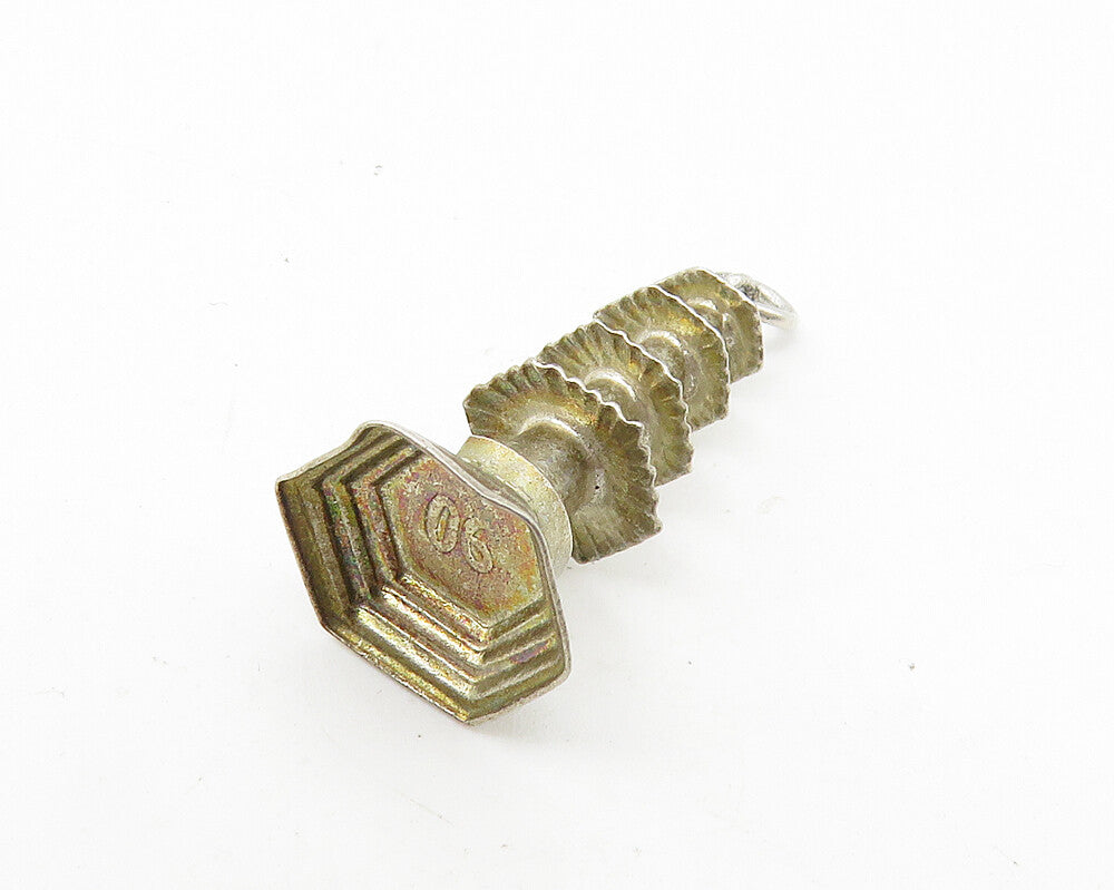 925 Sterling Silver  Vintage Petite Tower Building Drop Pendant  PT7944