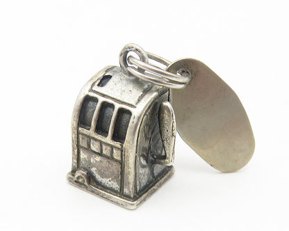 925 Sterling Silver  Vintage Petite Slot Machine Las Vegas Pendant  PT8911