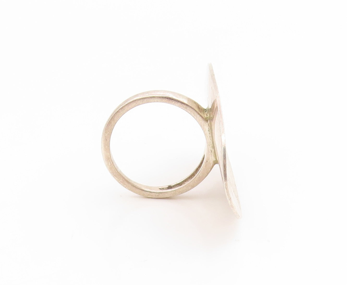 925 Sterling Silver Vintage Ring Minimalist Elongated Oval Band  Sz 6  RG35157