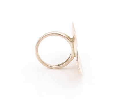 925 Sterling Silver Vintage Ring Minimalist Elongated Oval Band  Sz 6  RG35157
