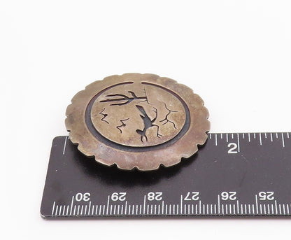 925 Sterling Silver Vintage Brooch Pin Roadrunner & Cactus  BP12453