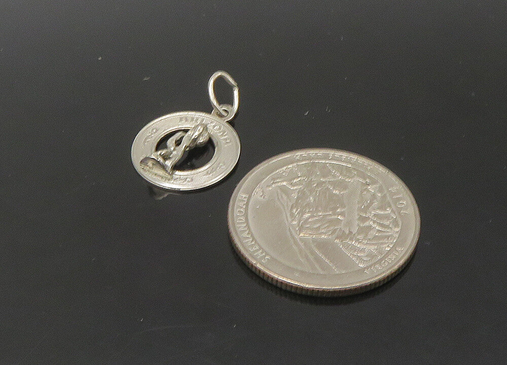 925 Sterling Silver  Vintage Shiny Cactus Arizona Souvenir Pendant  PT18174