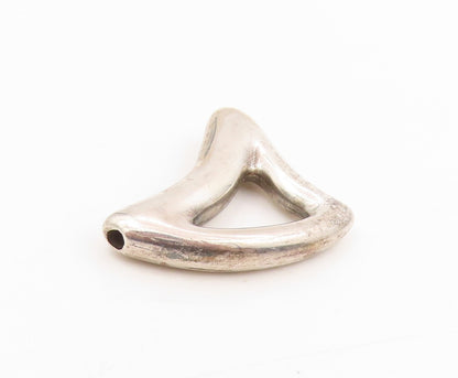925 Sterling Silver Vintage Pendant CIANI Modernist Sculpted Wave Charm  PT25302