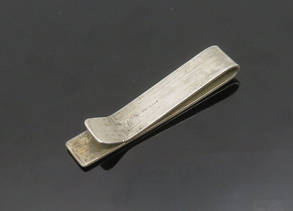 LEVIN 925 Sterling Silver  Vintage Shiny Etched Design Tie Clip  TR2741