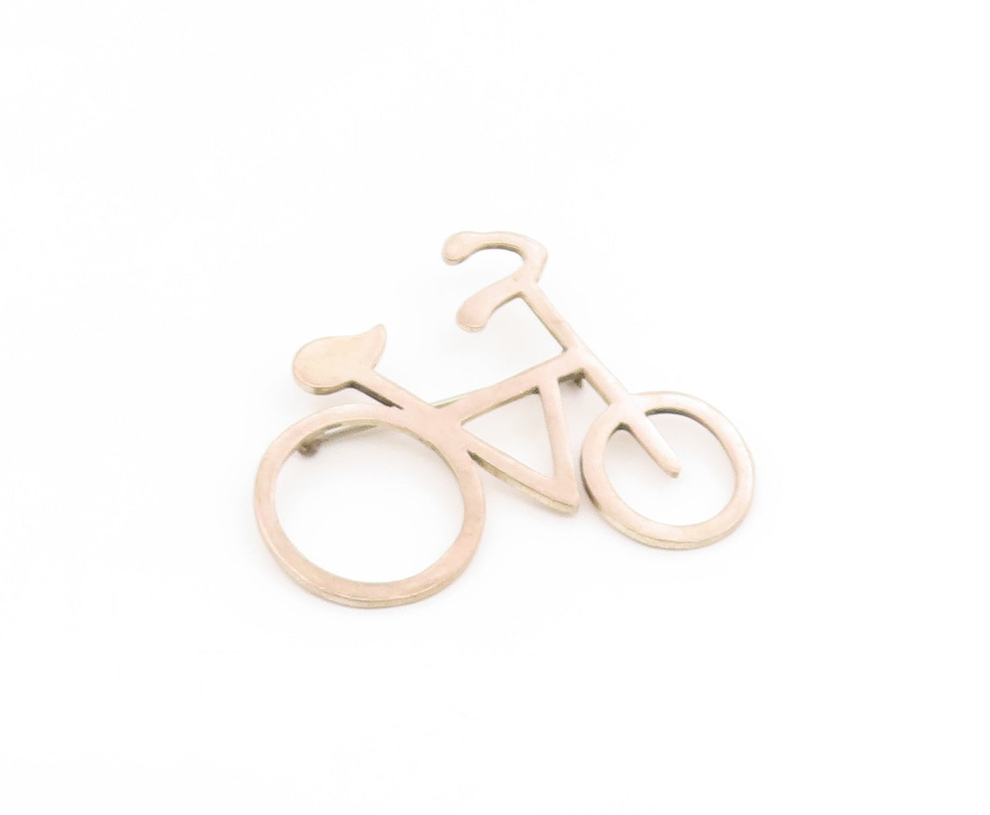 925 Sterling Silver Vintage Brooch Pin MEXICO Modernist Bicycle Outline  BP12406