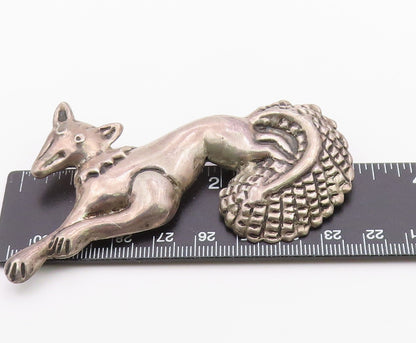 MEXICO 925 Sterling Silver  Vintage Antique Oxidized Animal Brooch Pin  BP3170