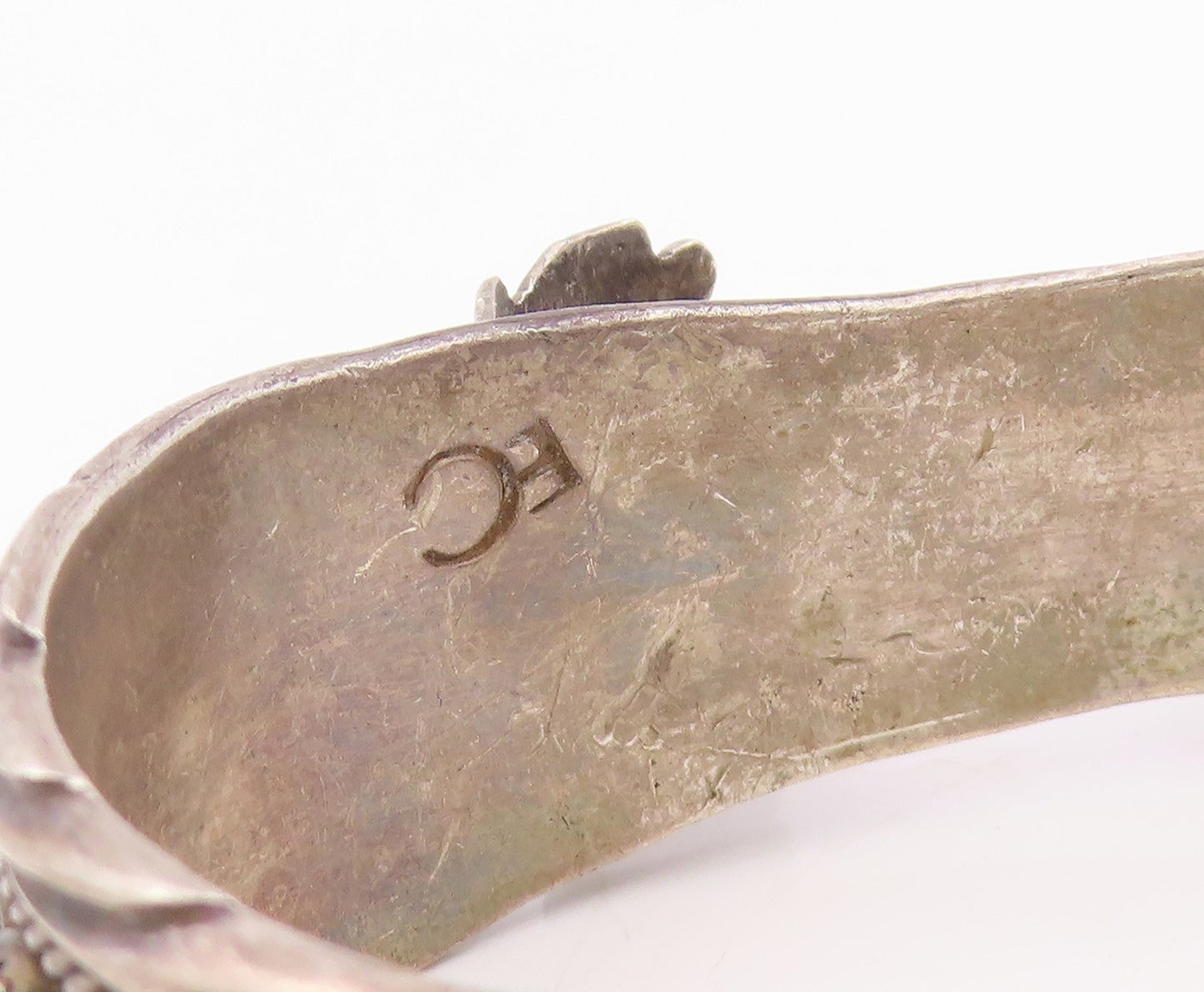 925 Sterling Silver Vintage Bracelet NAVAJO ZUNI Turquoise Watch Cuff  BT11592