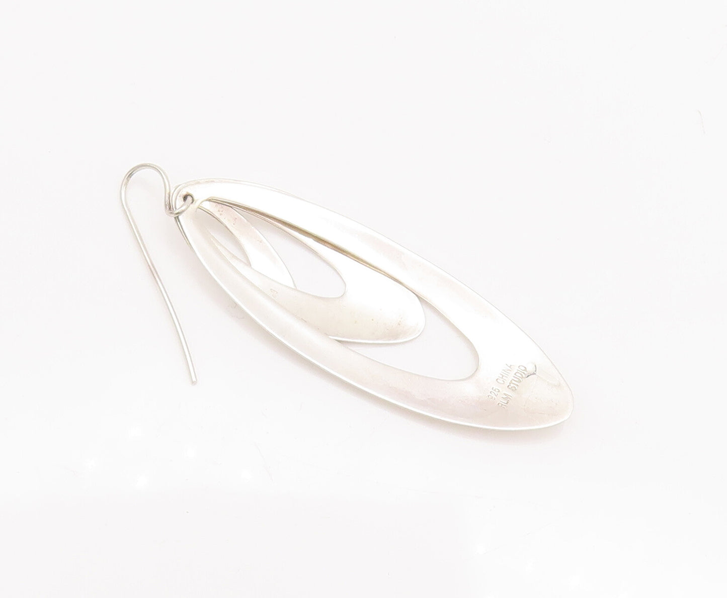 925 Sterling Silver Vintage Earrings RLM STUDIO Leaves Cutout Dangles  EG12877