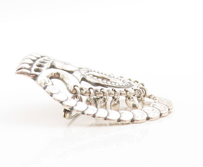 925 Sterling Silver Vintage Brooch Pin FINLAND Designer Cutout Crown  BP11359