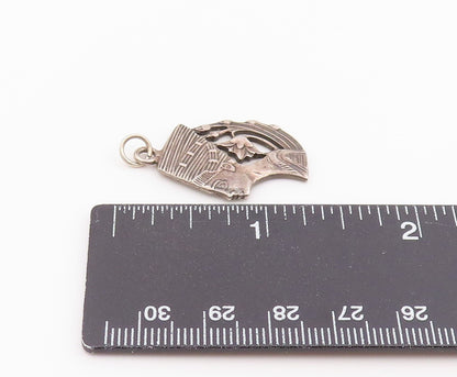 925 Sterling Silver Vintage Pendant Nefertiti Queen Floral Side Profile  PT26380