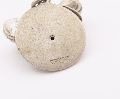 925 Sterling Silver  Vintage Petite Old Fashioned Telephone Pendant  PT18386