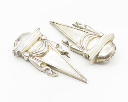 BOB MACKIE 925 Sterling Silver  Vintage Curtain Non Pierce Earrings  EG5863