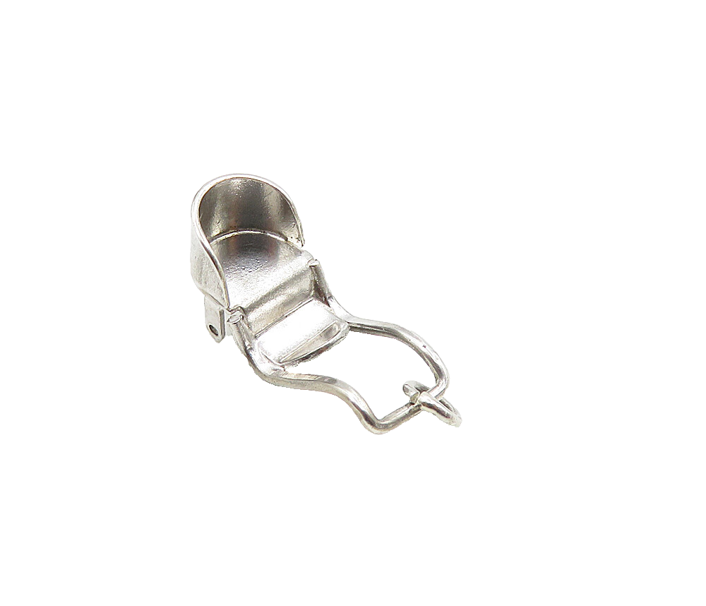 925 Sterling Silver  Vintage Petite Shiny Sleigh Carriage Drop Pendant  PT6881