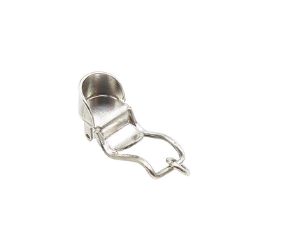 925 Sterling Silver  Vintage Petite Shiny Sleigh Carriage Drop Pendant  PT6881