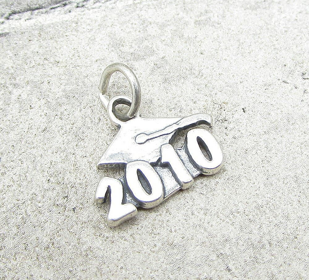 925 Sterling Silver 2010 Graduation Charm Pendant  PT1045