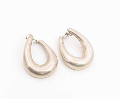 ALFRED KARRAM 925 Silver Vintage Shiny Non Pierce Hoop Earrings  EG10049