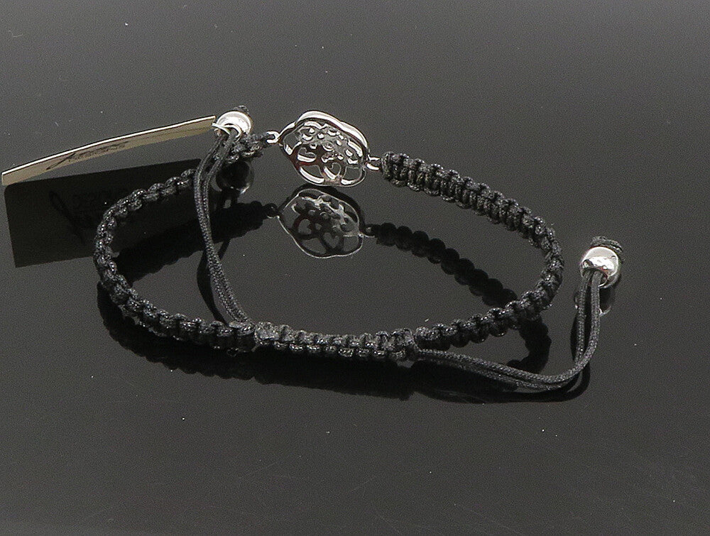 925 Silver  Cubic Zirconia Floral Adjustable Friendship Bracelet  BT1076