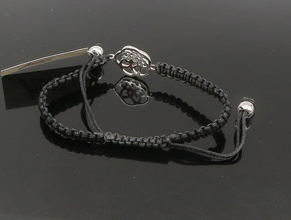 925 Silver  Cubic Zirconia Floral Adjustable Friendship Bracelet  BT1076